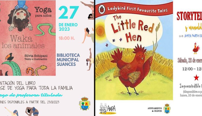 Storytelling y presentación de un libro, próximas citas en la Biblioteca municipal de Suances