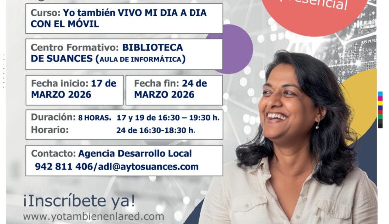 La Agencia de Desarrollo Local de Suances organiza un curso gratuito sobre el uso del móvil en la vida diaria
