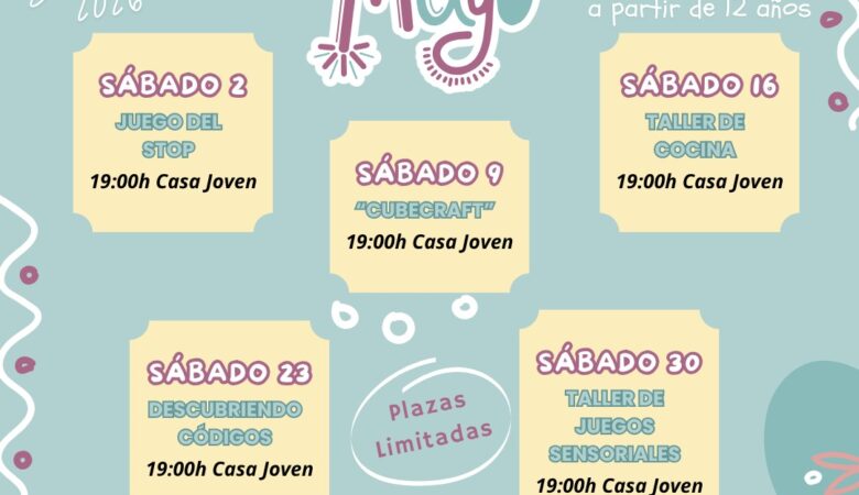 La Casa Joven de Suances presenta la programación de “Sábado Joven” para mayo dirigida a jóvenes a partir de 12 años