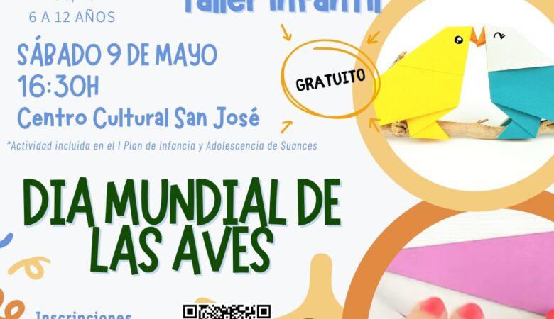 Suances ofrecerá el 9 de mayo el taller infantil gratuito “PequeNin” para celebrar el Día Mundial de las Aves