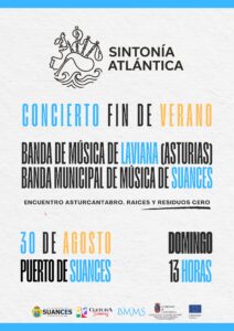 Suances despedirá el verano con un concierto conjunto entre las bandas de música de Laviana y de Suances