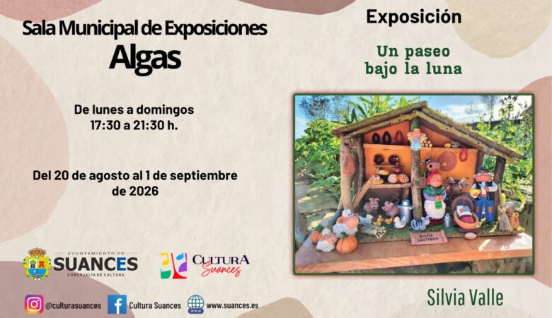 La exposición “Un paseo bajo la luna” de Silvia Valle pone el broche final a la temporada estival de exposiciones de la sala Algas
