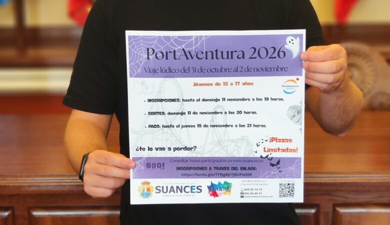 Suances organiza un viaje a PortAventura para jóvenes de 12 a 17 años con motivo de Halloween
